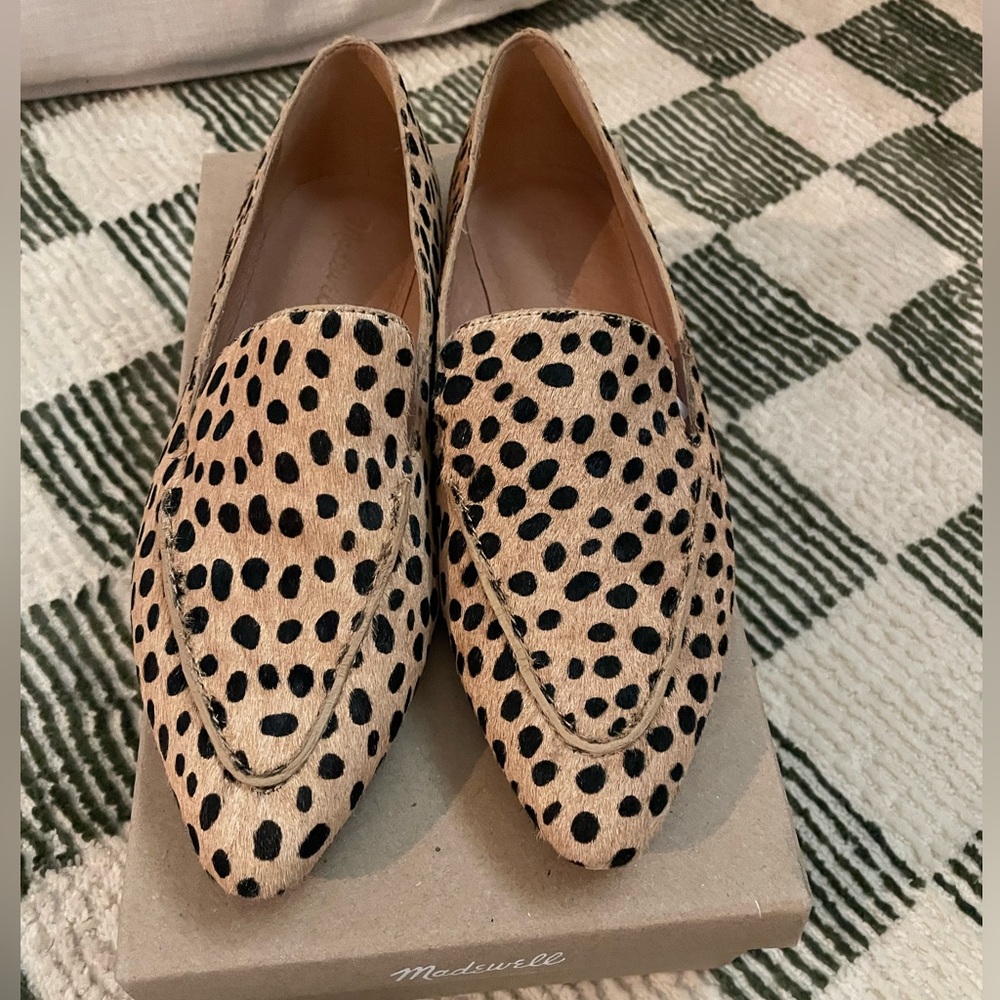 Madewell Loafer Flats in Dotted Calf Hair